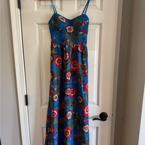 Floral Blue Maxi Dress